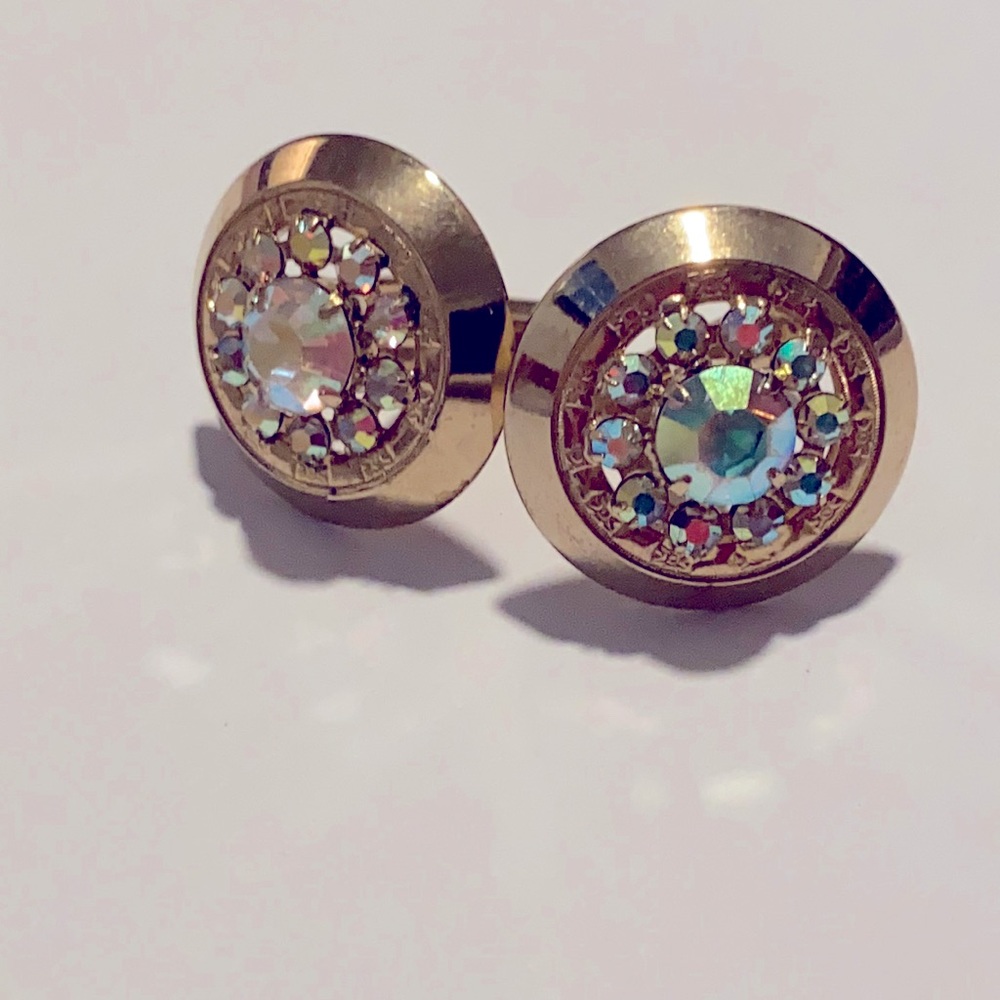 Vintage rhinestone cufflinks